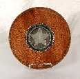 Peweter inlay Coaster, Silver bead chain
