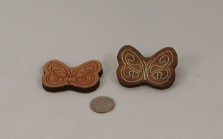 Silver Inlay Butterfly